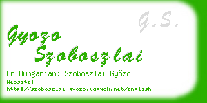 gyozo szoboszlai business card